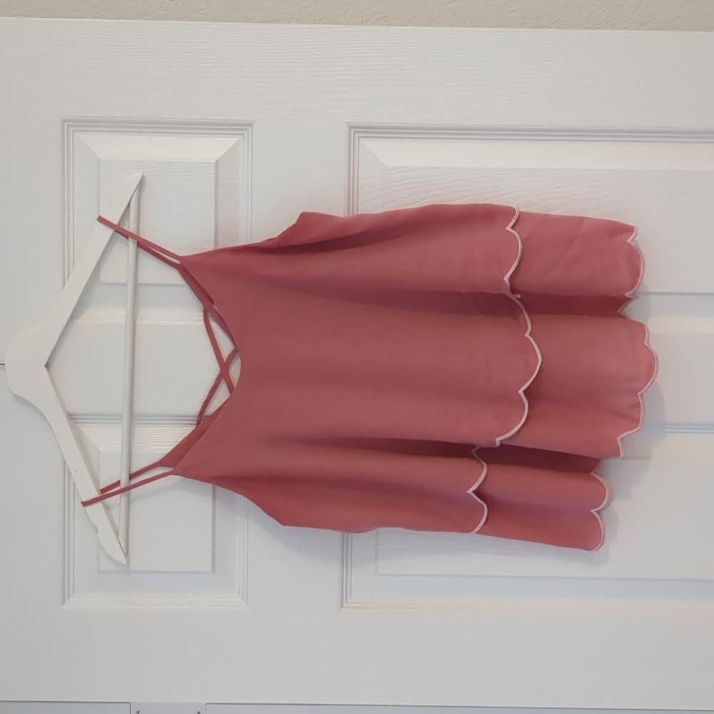 Pink scalloped top